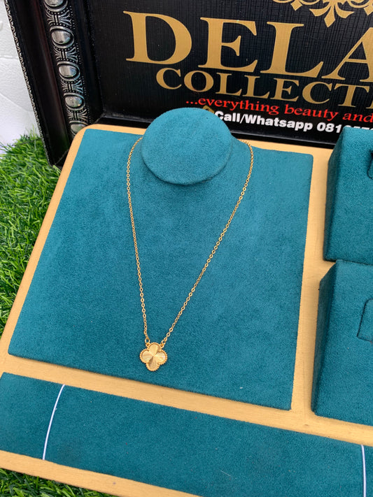 Gold V necklace