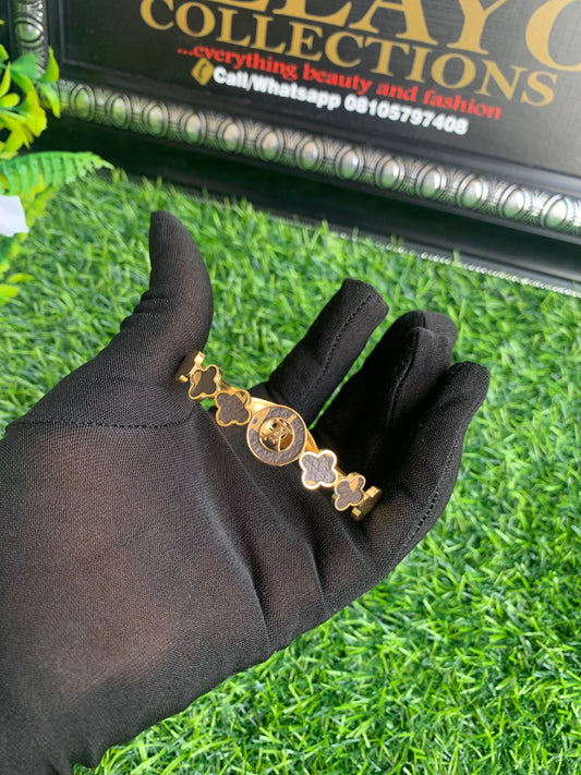 Gold and brown bracelet