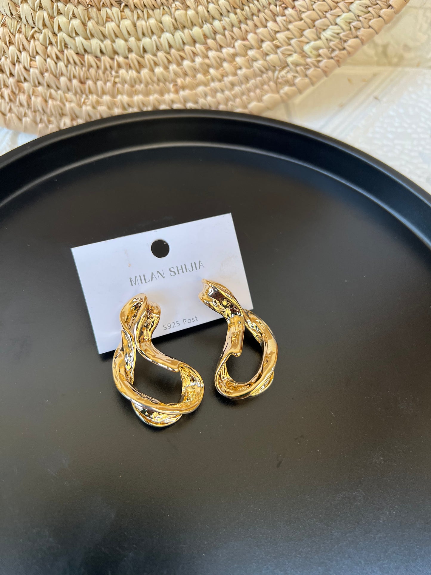 Gold earrings