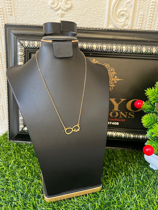 Gold infinity necklace