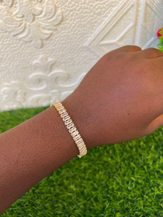 Gold tennis bracelet