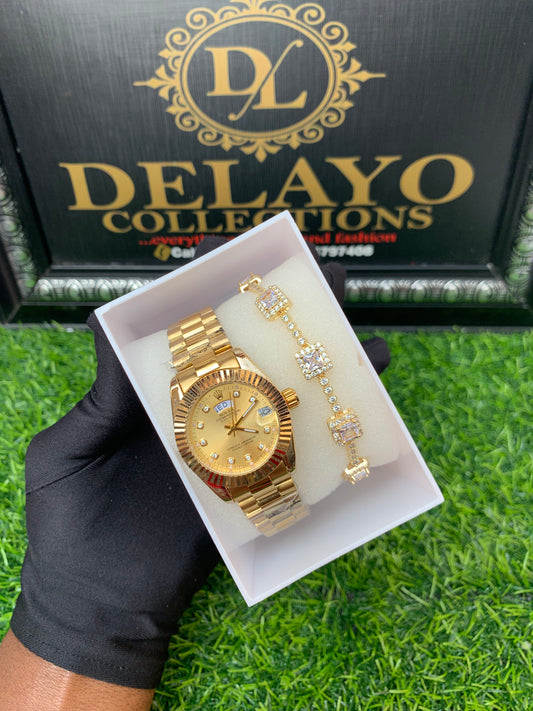 Gold watch set