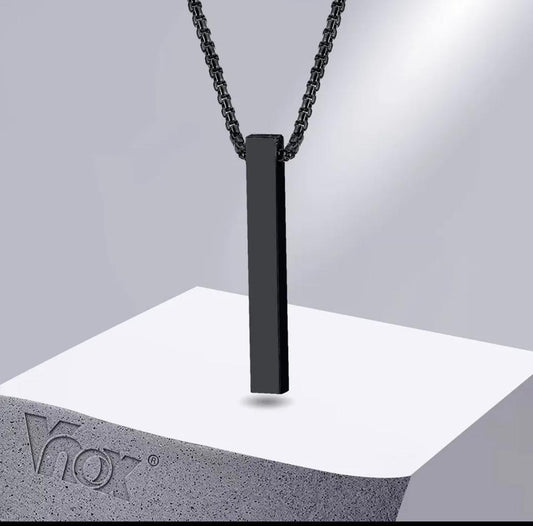 Male black necklace