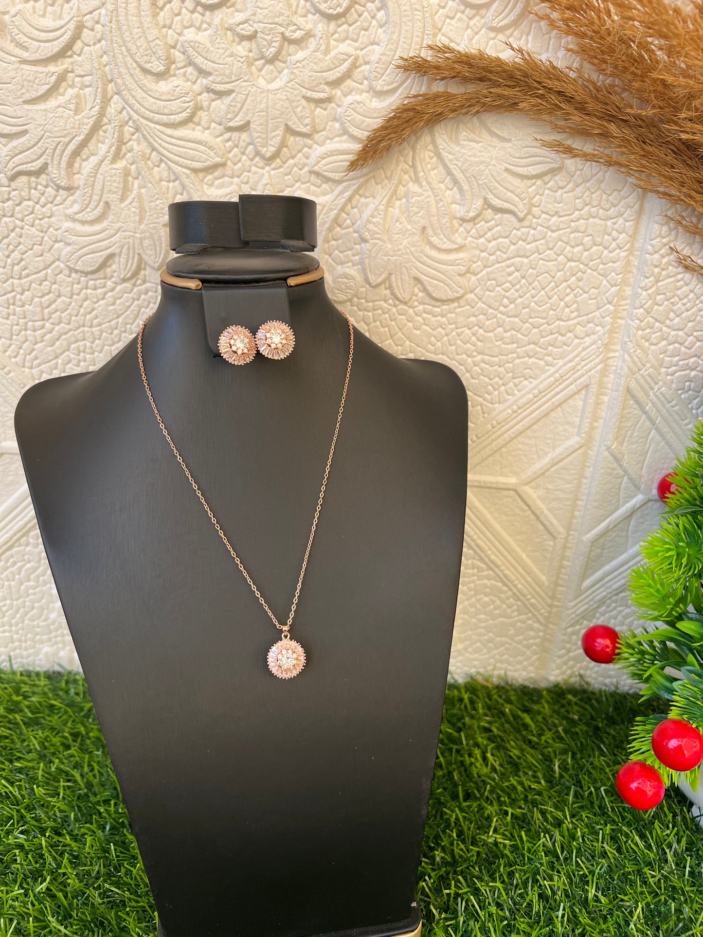 Rose gold jewelry set