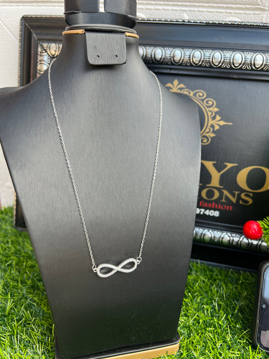 Silver infinity necklace