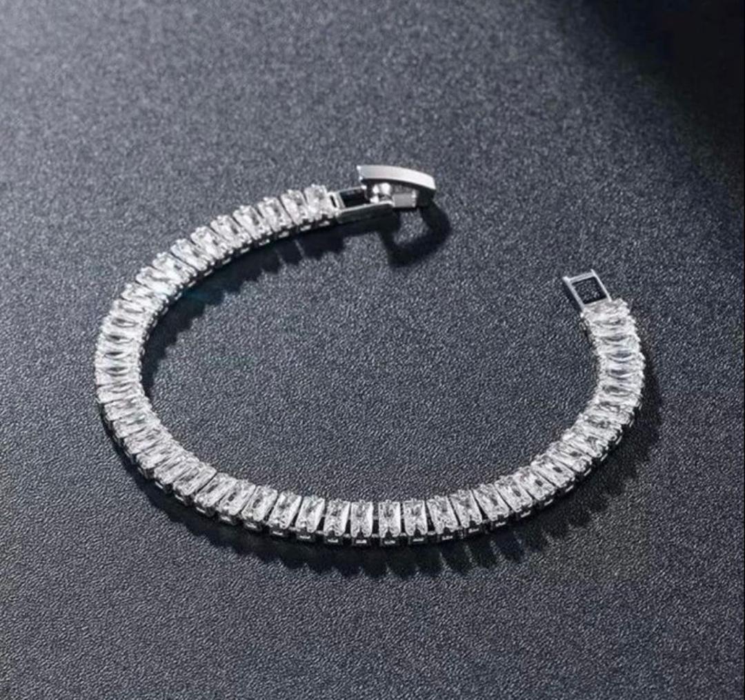 Silver tennis bracelet