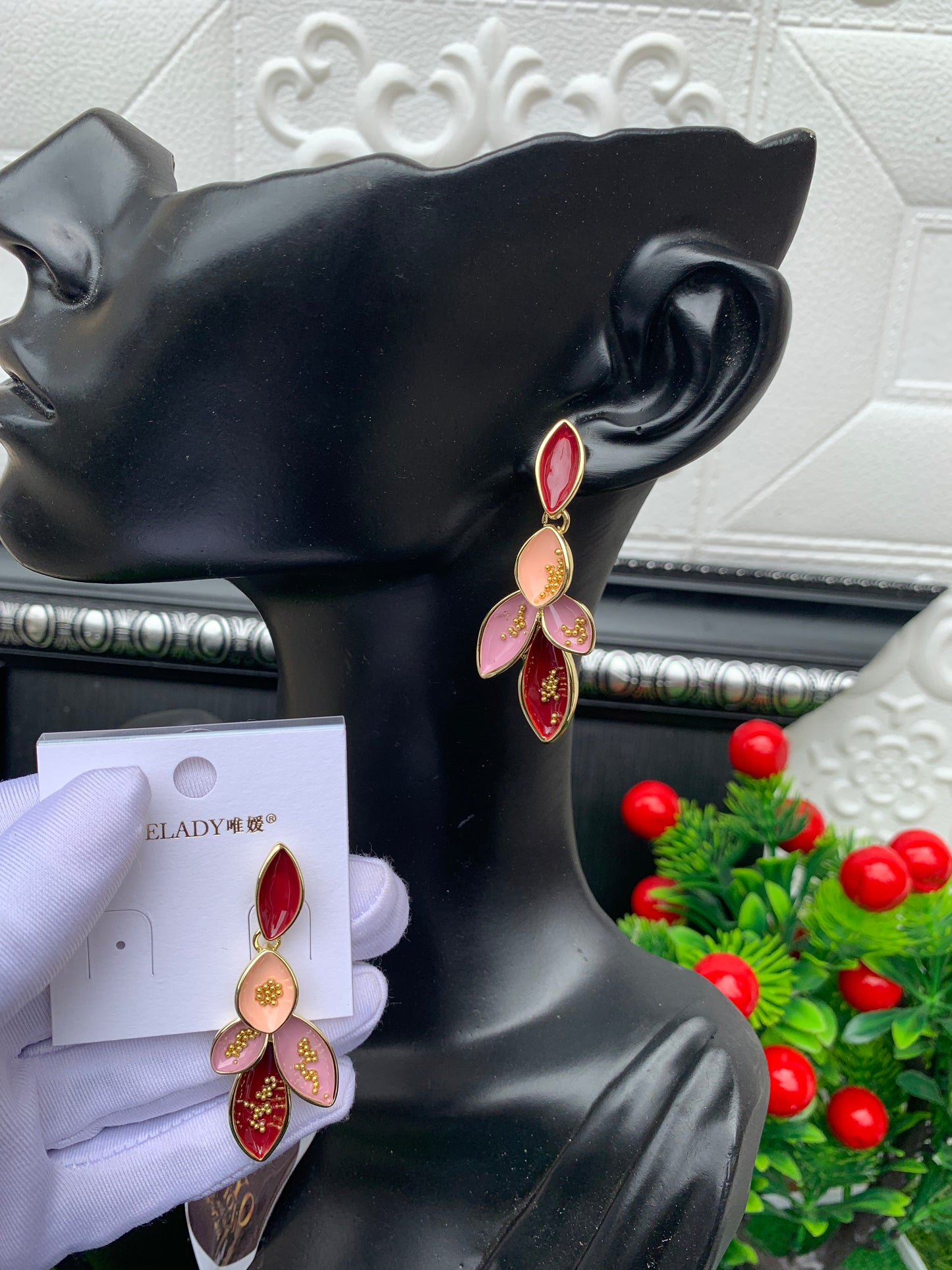 Wine earrings