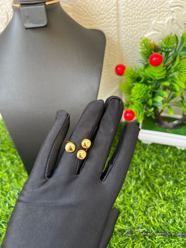 Gold steel rings