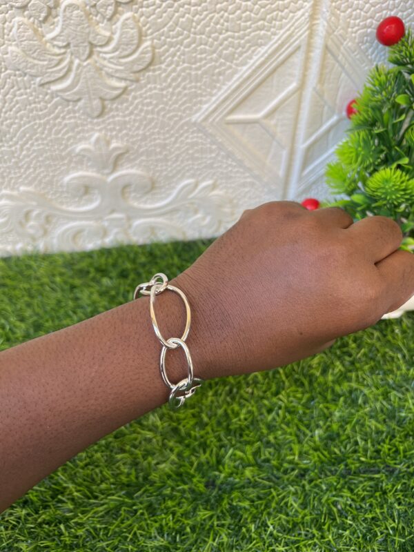 Silver adjustable bangle