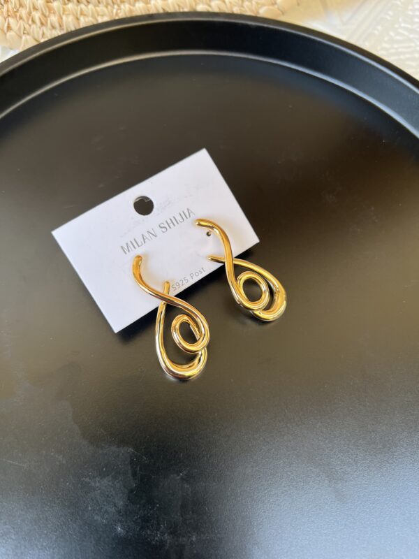 Glow gold steel earrings
