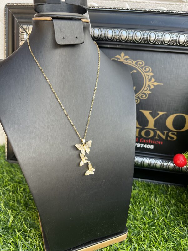 Gold butterfly necklace