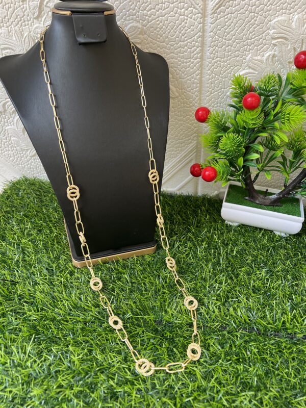 Gold long necklace