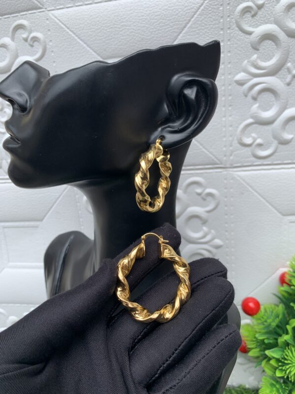 Gold steel hoops