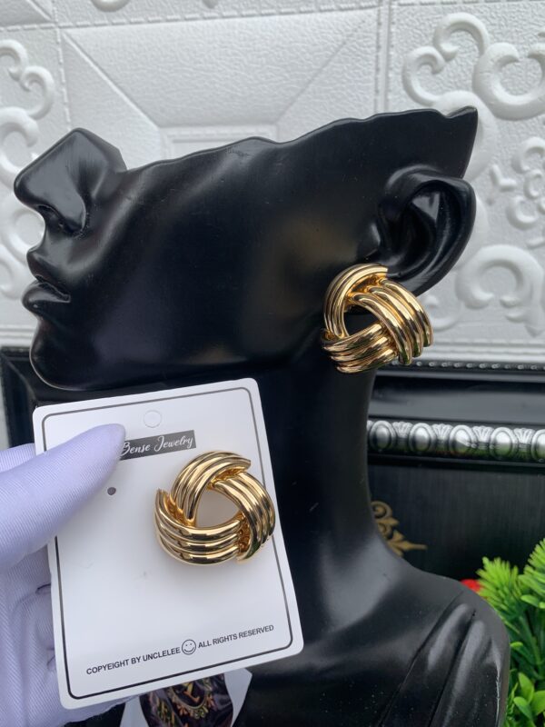 Gold bold earrings