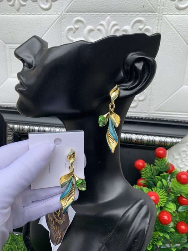 Green/lemon earrings