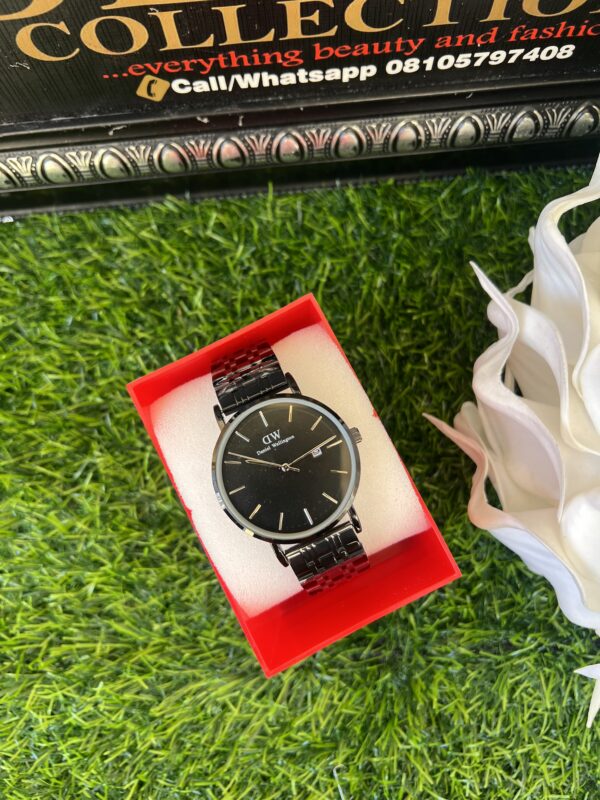 Black chain wristwatch