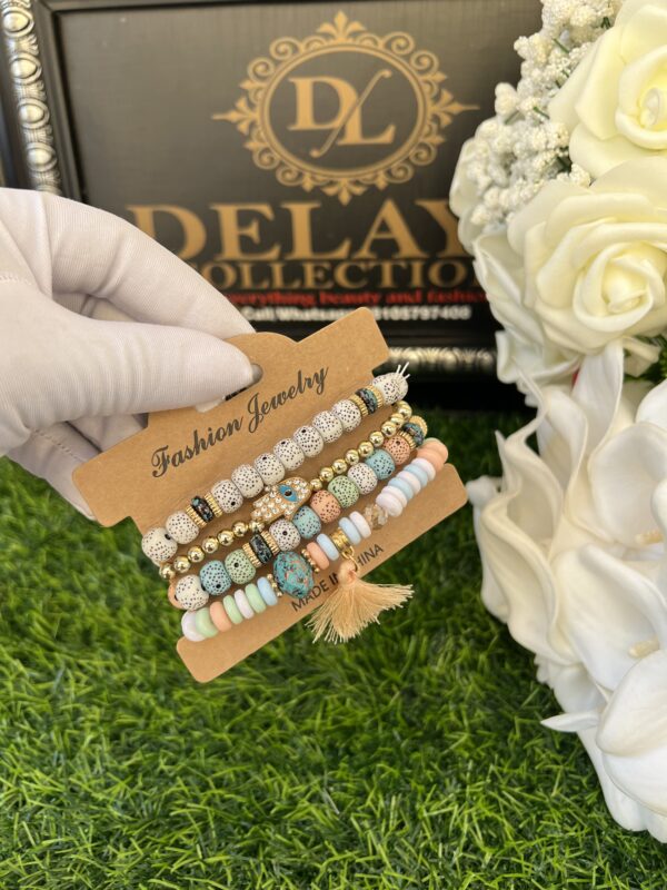Pink bead bracelets