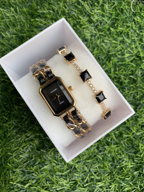 Venice Gold and black watch set