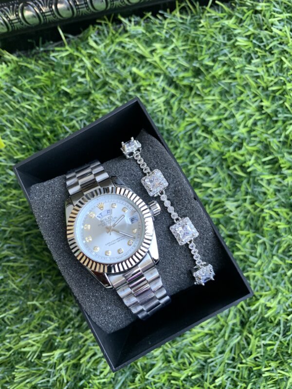 Precious silver watch set