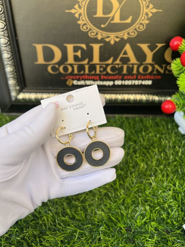 Black and gold earrings