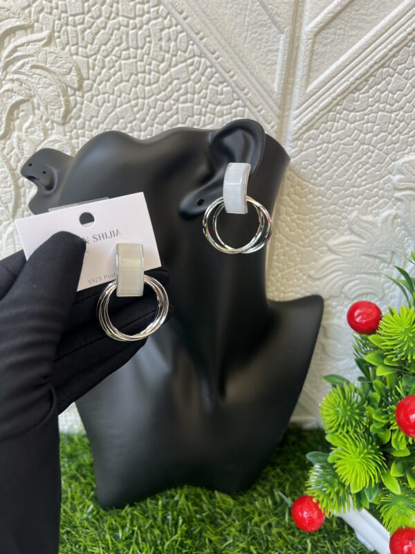 Precious silver earrings