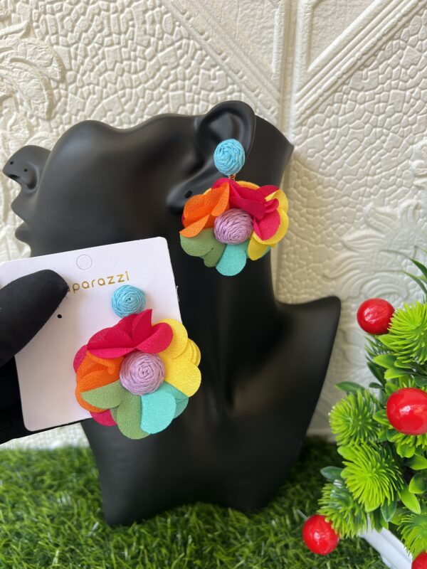 Colored floral earrings