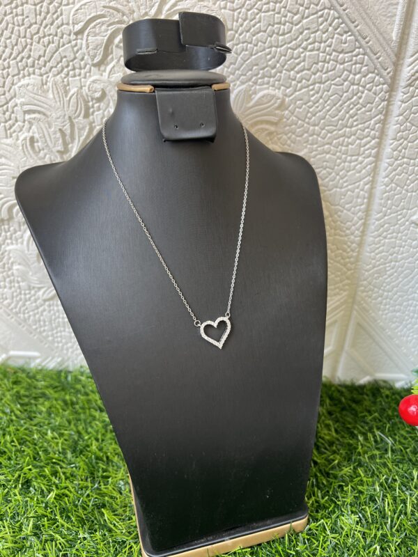 Love stoned silver necklace