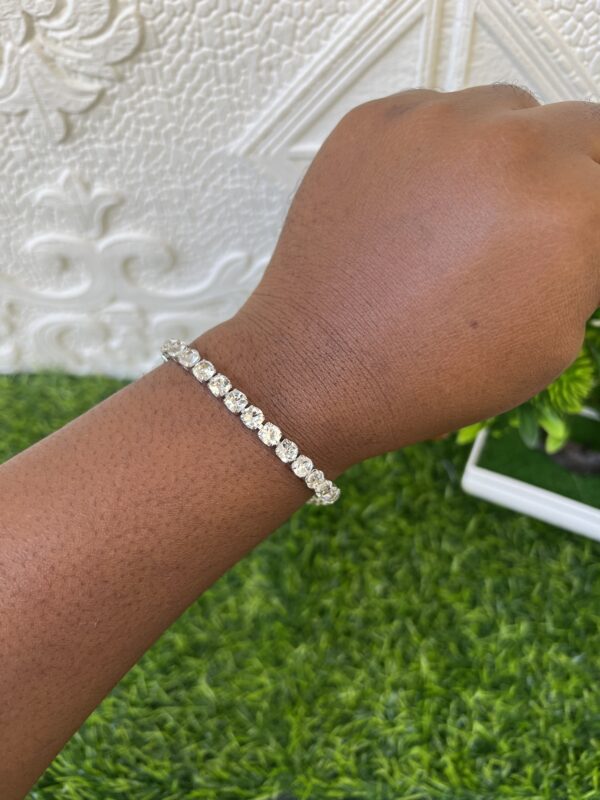 Silver tennis bracelet