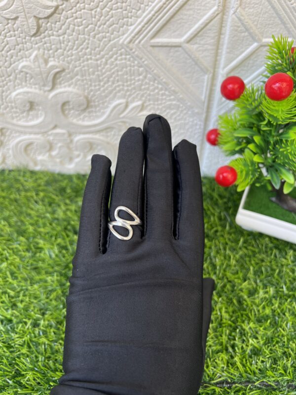 Silver steel fashion ring