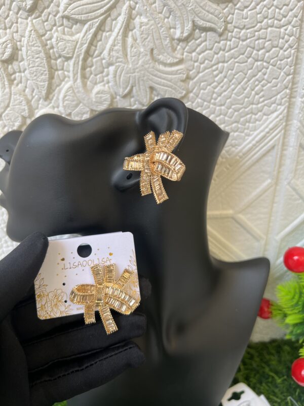 Lily Gold stoned earrings