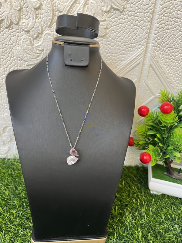 Pink/silver necklace