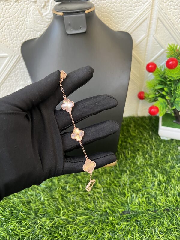 Rose gold steel VCA bracelet