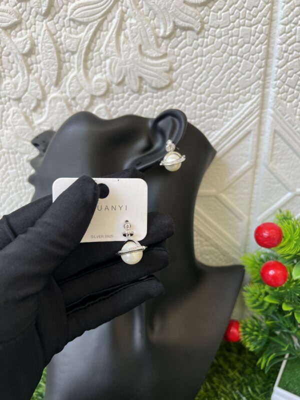 Pearl silver earrings