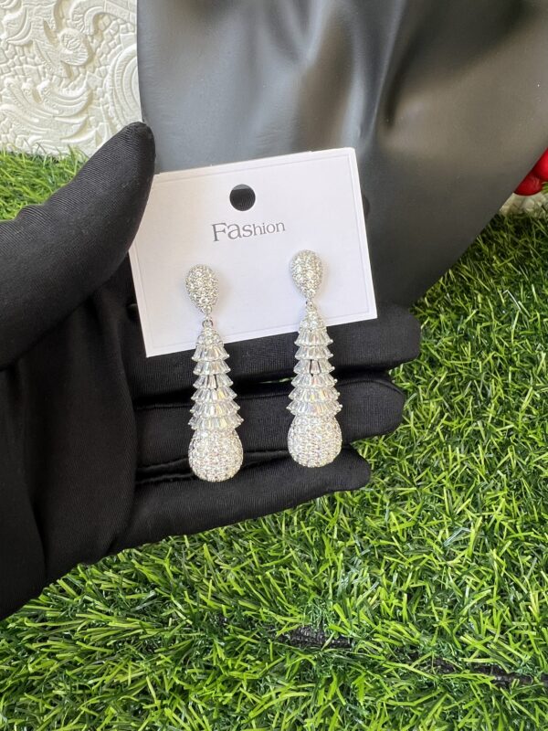Fujiri silver bridal earrings