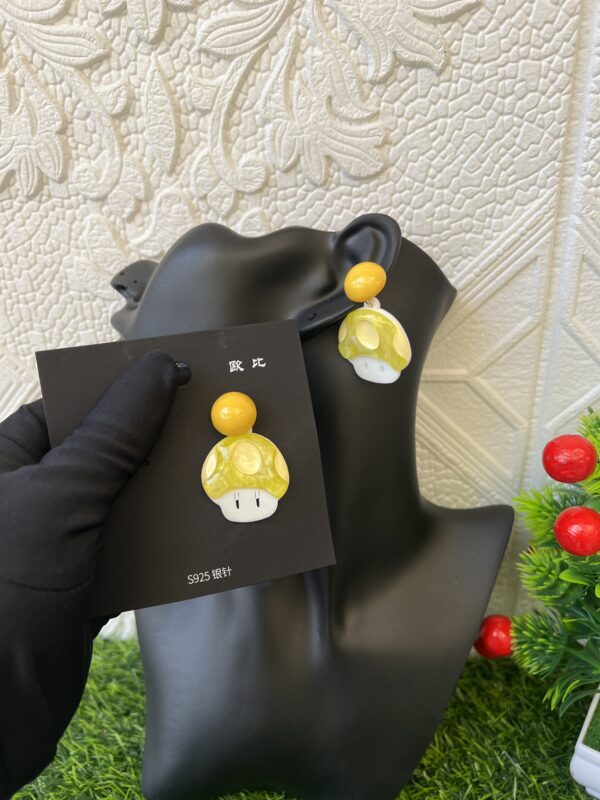 Yellow acrylic earrings