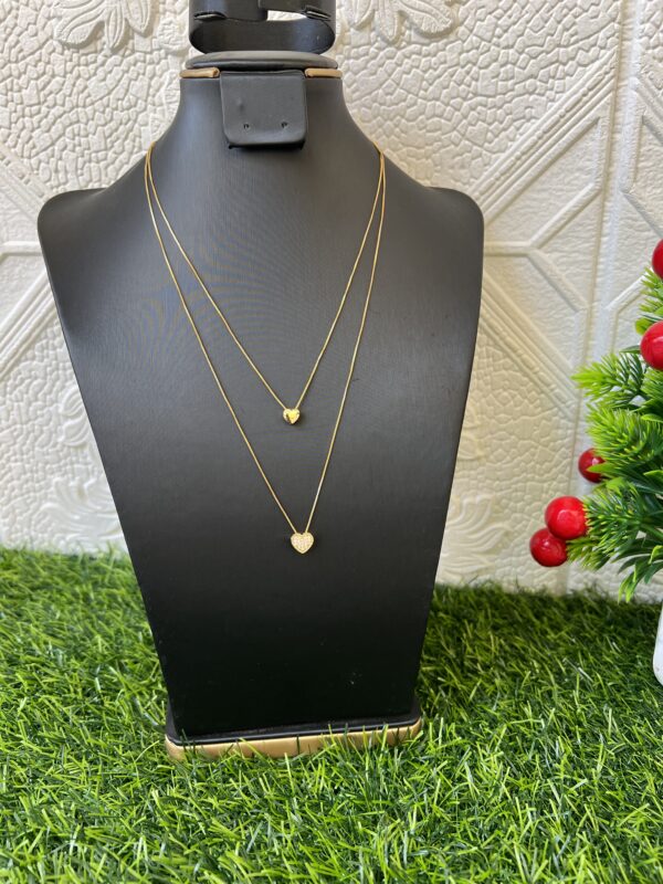 Gold layered heart necklace