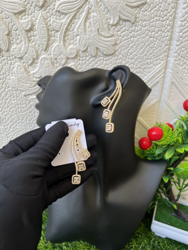 Priscy Gold stoned earrings