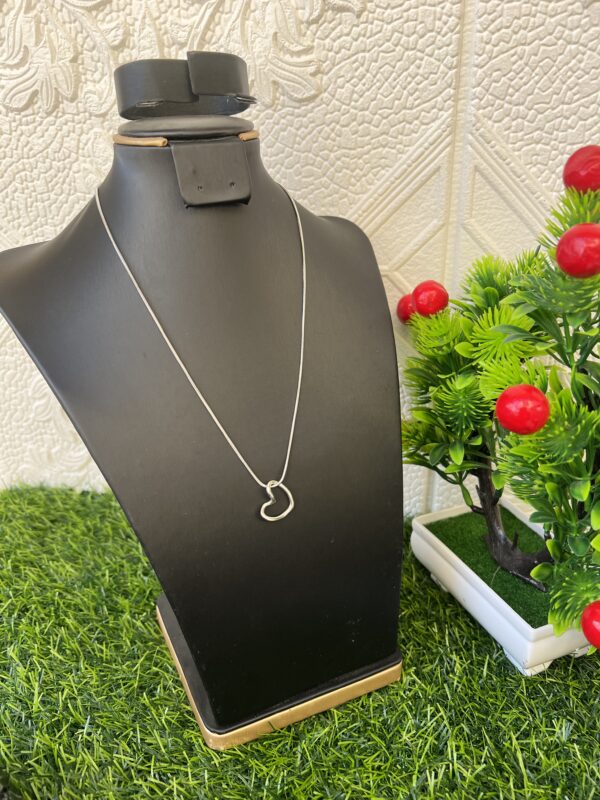 Silver steel necklace