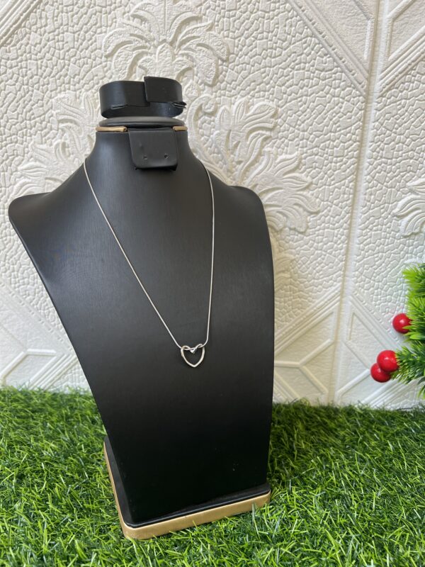 Silver steel necklace