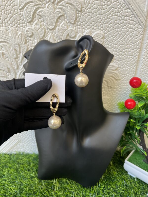 Tife gold/pearl earrings