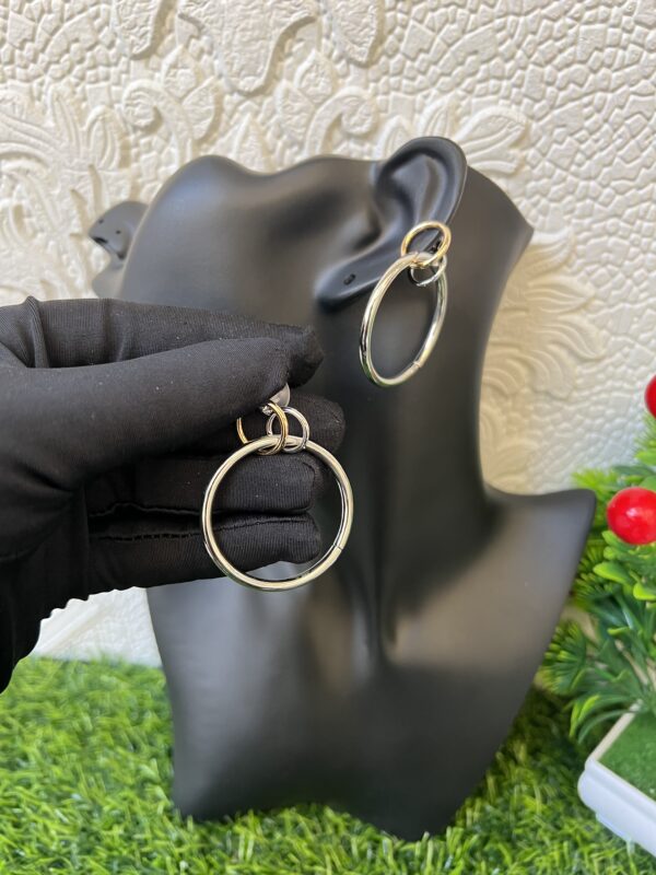 Silver/rose gold earrings