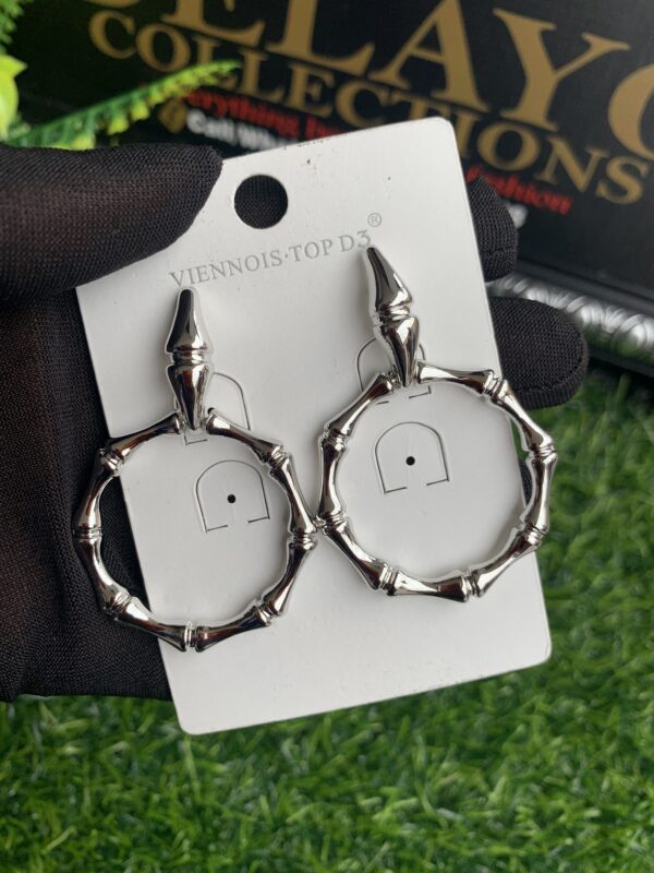 Silver steel earrings