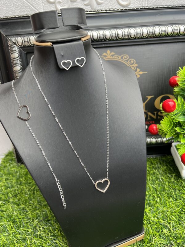 Love silver jewelry set