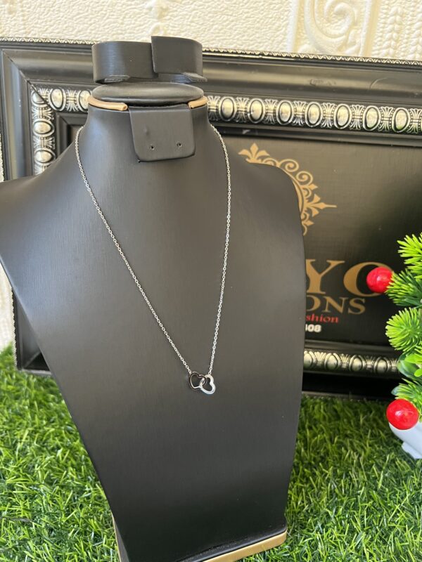 Silver love intertwined necklace