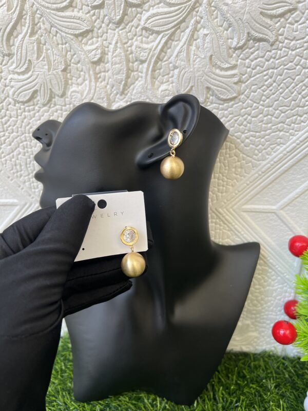 Gold ball earrings