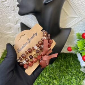 Brown bead bracelets