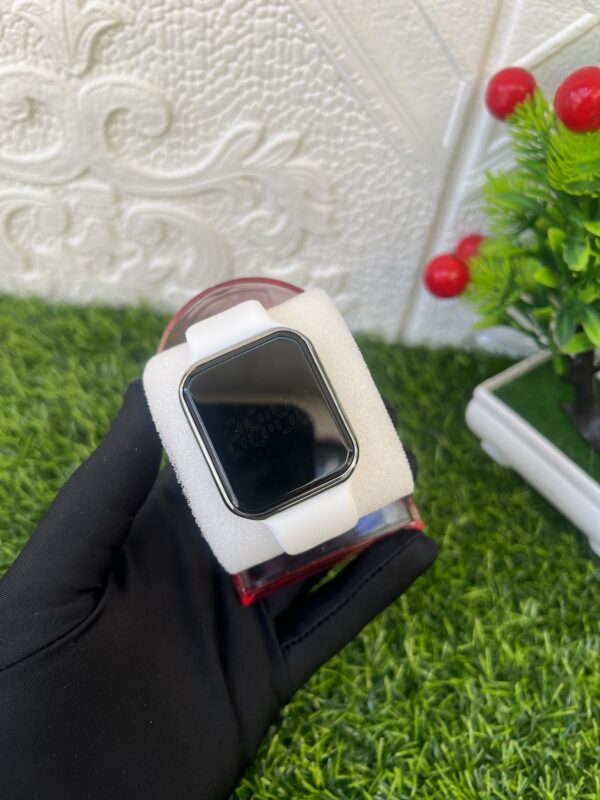 White digital watch