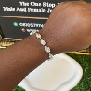 Success silver stoned bracelet