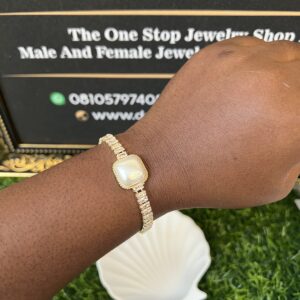 Pearl/stoned tennis bracelet