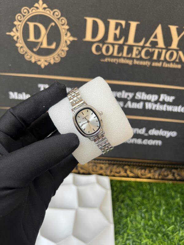 Minimalist silver wristwatch